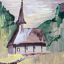 "Paradis terestru" - acril pe carton, 70 x 50 cm