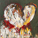 Inima - acril pe pânză - 50x50 cm