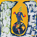 ILUZIE: STĂPÂNUL LUMII - acril / pânză, 70x70 cm