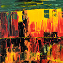 Feerie pe râu, acril pe pânză, 70x50 cm