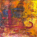 Iubire involburata - acril pe panza 70 x 70 cm