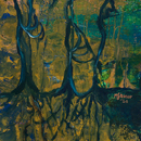 Toamna tarzie pe malul lacului, acril pe pânză, 70x50 cm