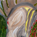 Crăiasa, acril pe pânză, 45x45 cm