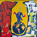 Iluzie stăpânul lumii - acril pe pânză 70 x 70 cm