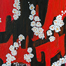 Crenguțe cu flori - acril pe pânză 24 x 30 cm