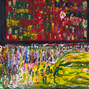 Joc cu miniaturi - acril pe pânză 50 x 70 cm