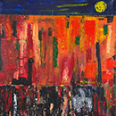 Feerie pe râu - acril pe pânză 60 x 50 cm