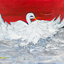 Zbor - acril pe pânză 40 x 50 cm