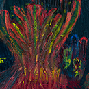 Foc de tabără - acril pe pânză 30 x 40 cm