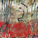 Maci la orizont, acril, 26x37 cm