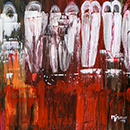 Civilizatii salvatoare, acril pe panza, 50x70 cm