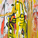 Noaptea ursitei, acril pe panza, 60x40 cm