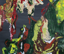 "Compoziţie nonfigurativă" - acril pe carton, 70 x 50 cm